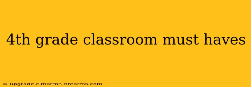 4th grade classroom must haves