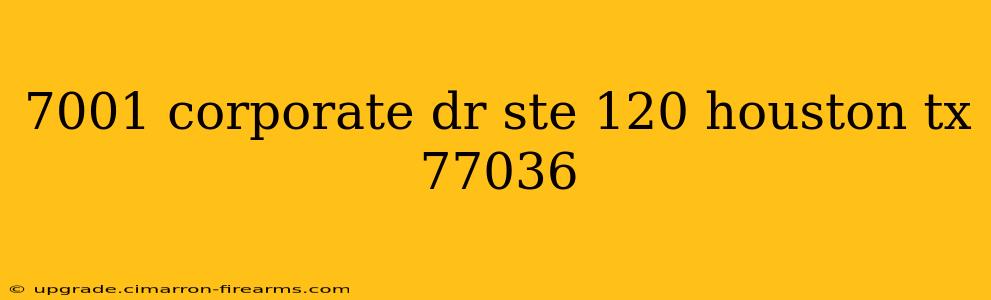 7001 corporate dr ste 120 houston tx 77036