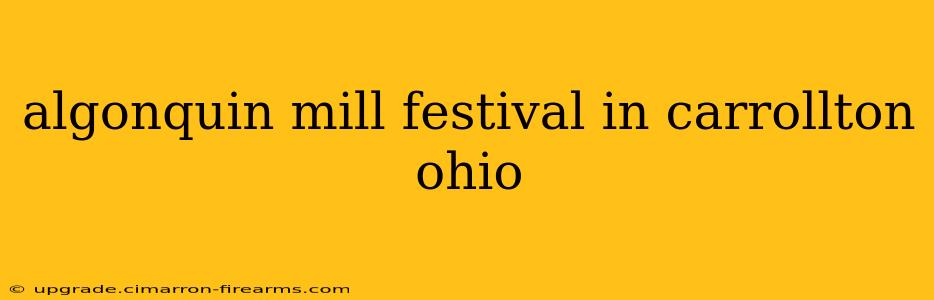 algonquin mill festival in carrollton ohio