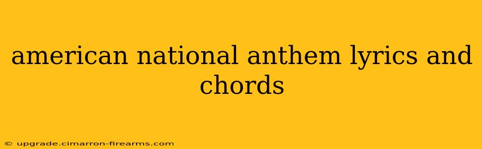 american national anthem lyrics and chords