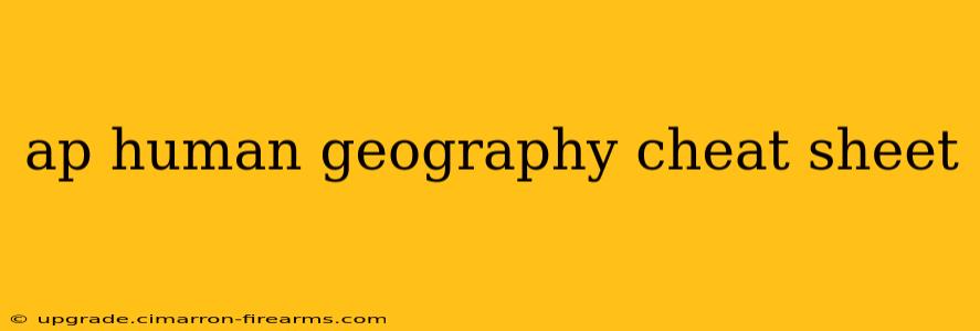 ap human geography cheat sheet