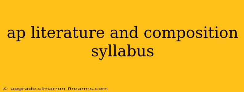 ap literature and composition syllabus