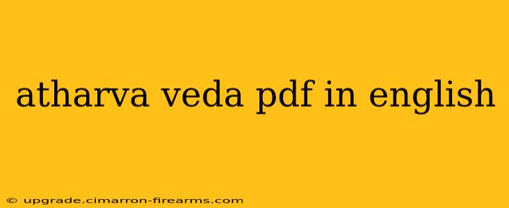 atharva veda pdf in english