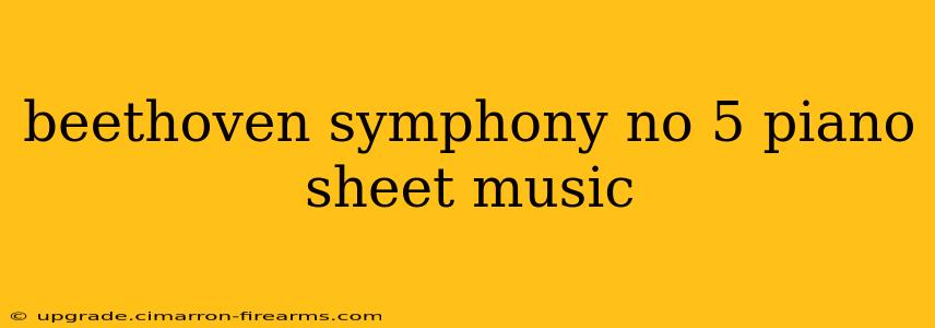 beethoven symphony no 5 piano sheet music