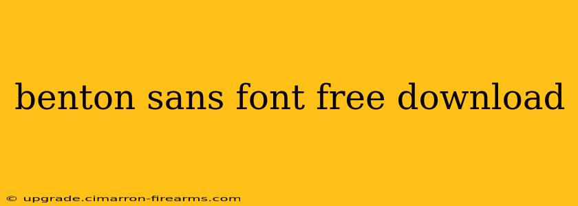 benton sans font free download