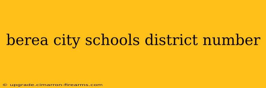 berea city schools district number