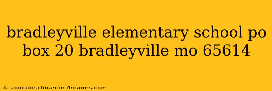 bradleyville elementary school po box 20 bradleyville mo 65614