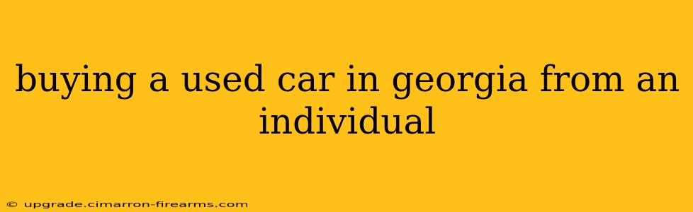 buying a used car in georgia from an individual