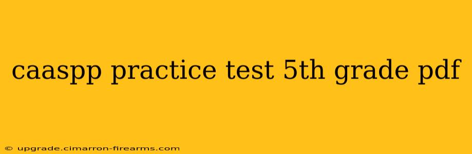 caaspp practice test 5th grade pdf