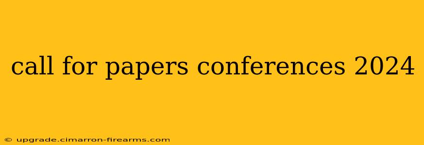 call for papers conferences 2024