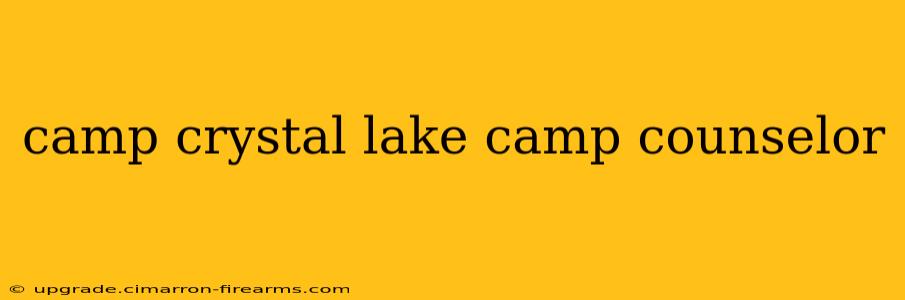 camp crystal lake camp counselor