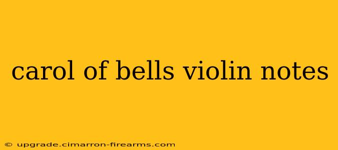 carol of bells violin notes