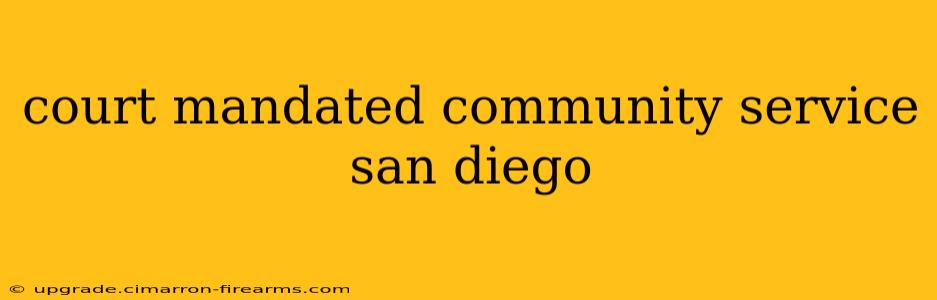 court mandated community service san diego