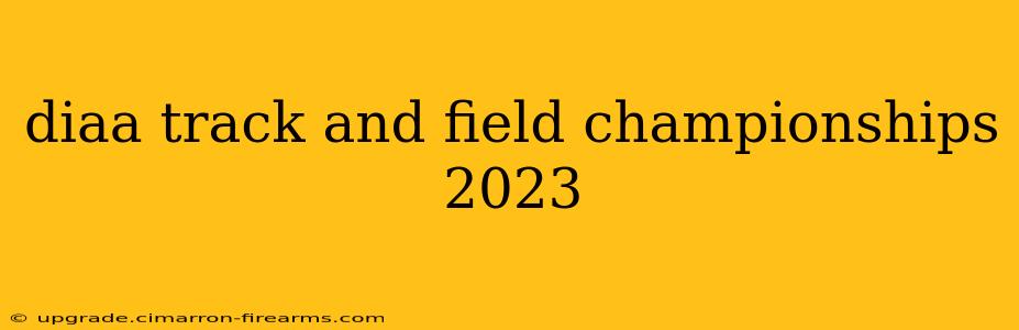 diaa track and field championships 2023