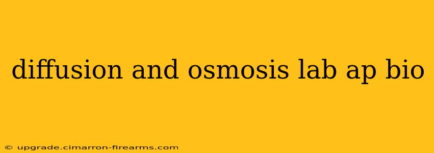 diffusion and osmosis lab ap bio