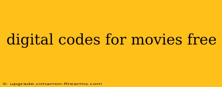 digital codes for movies free