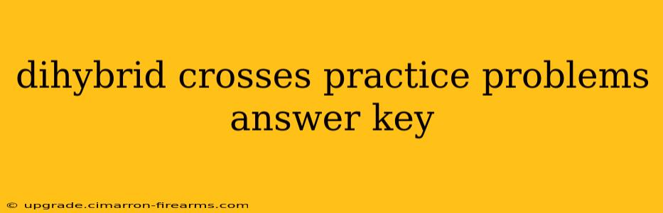 dihybrid crosses practice problems answer key