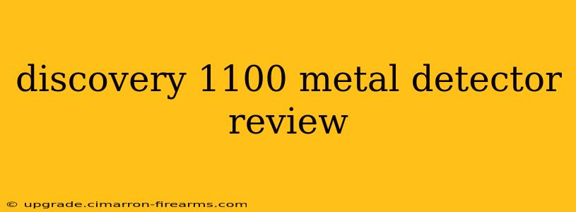 discovery 1100 metal detector review