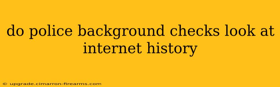 do police background checks look at internet history