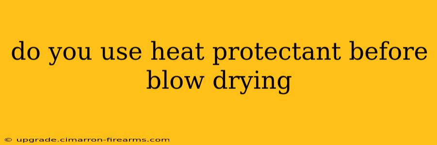 do you use heat protectant before blow drying