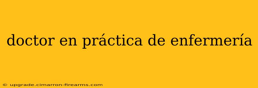 doctor en práctica de enfermería