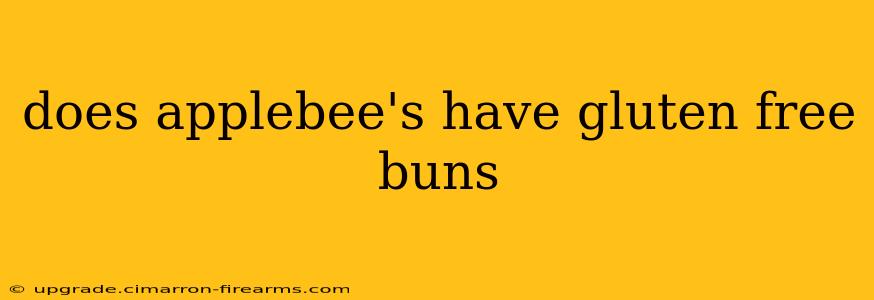 does applebee's have gluten free buns