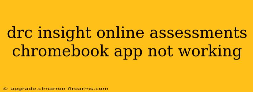 drc insight online assessments chromebook app not working
