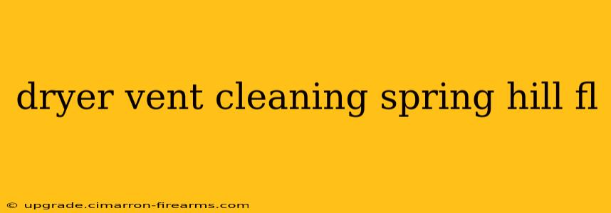 dryer vent cleaning spring hill fl