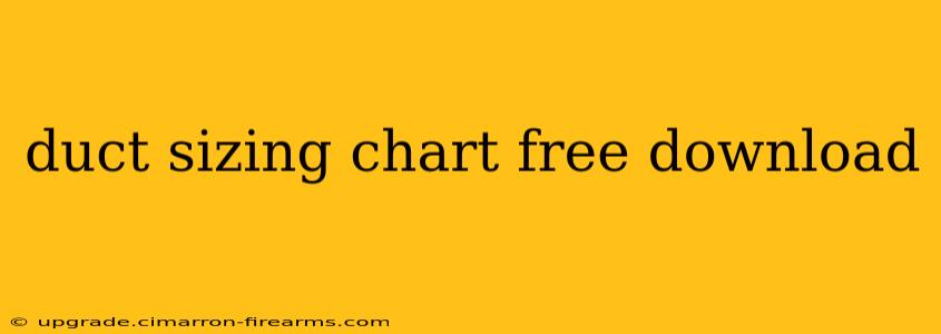 duct sizing chart free download