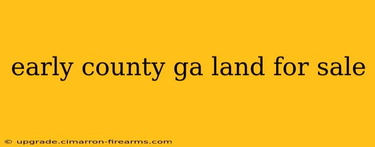 early county ga land for sale