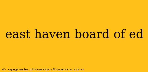 east haven board of ed