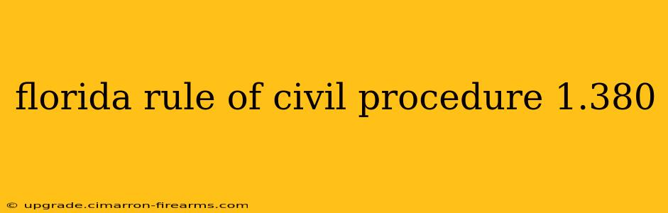 florida rule of civil procedure 1.380