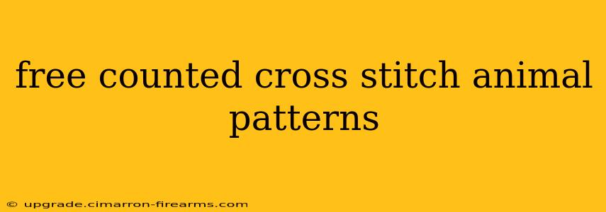 free counted cross stitch animal patterns