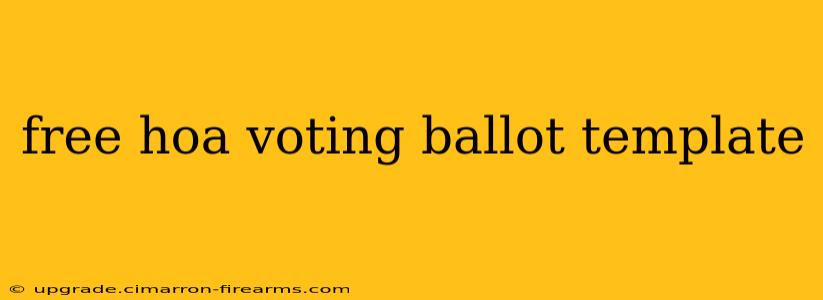 free hoa voting ballot template