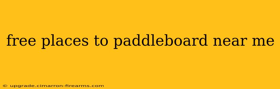 free places to paddleboard near me