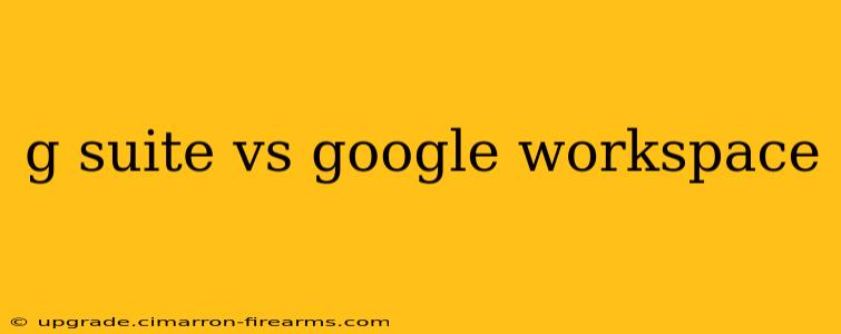 g suite vs google workspace