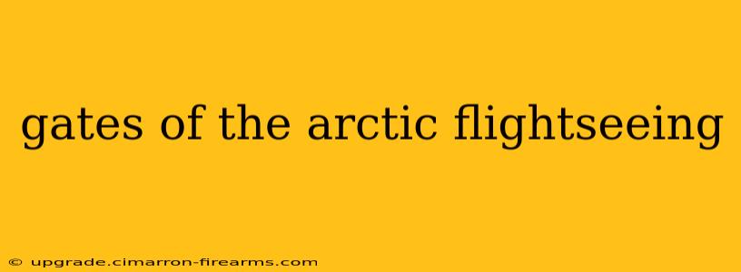 gates of the arctic flightseeing