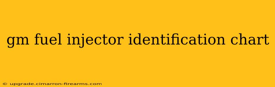 gm fuel injector identification chart