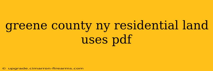 greene county ny residential land uses pdf