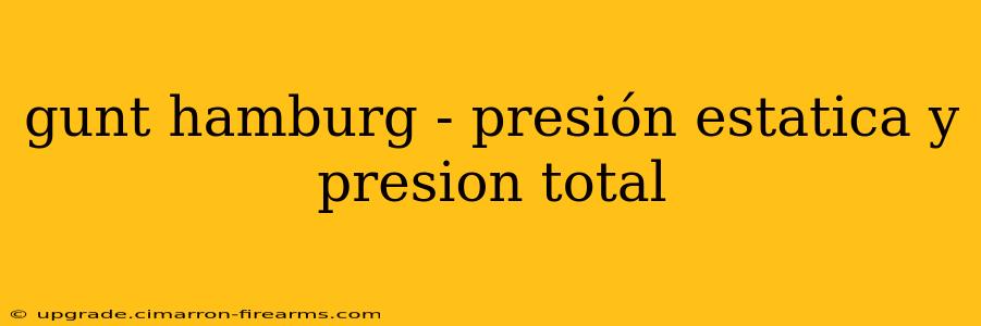 gunt hamburg - presión estatica y presion total