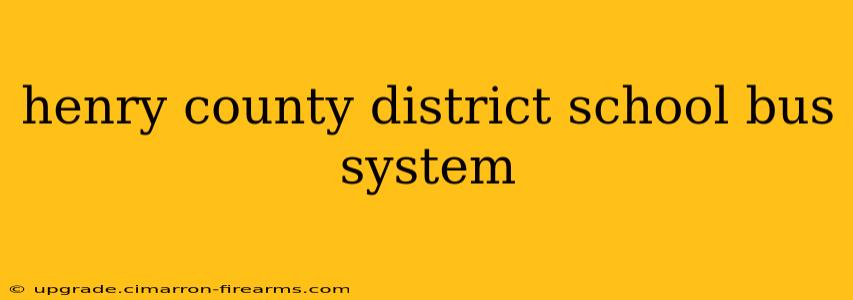 henry county district school bus system