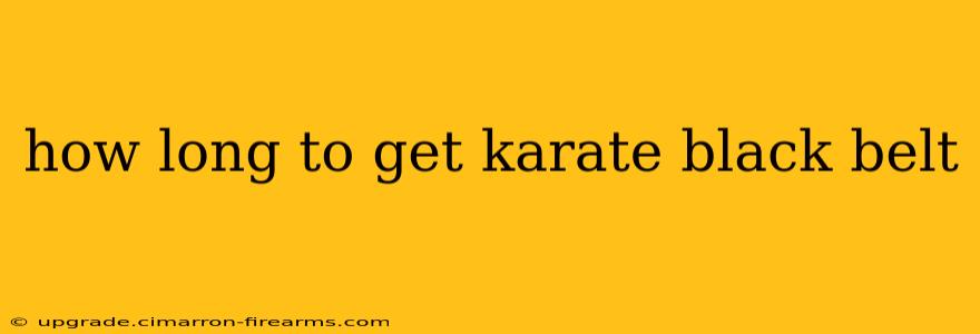 how long to get karate black belt