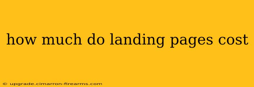 how much do landing pages cost