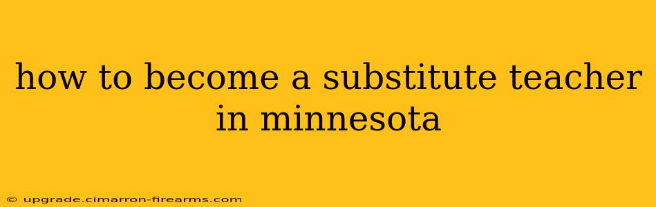 how to become a substitute teacher in minnesota