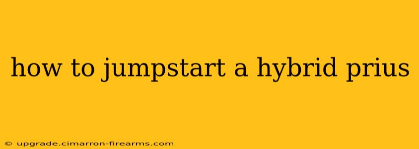 how to jumpstart a hybrid prius