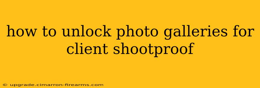 how to unlock photo galleries for client shootproof