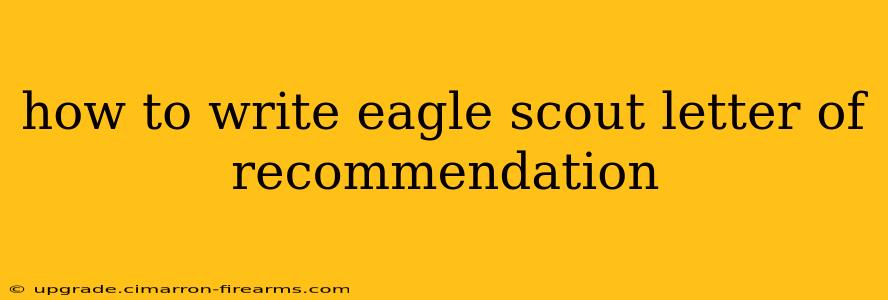 how to write eagle scout letter of recommendation