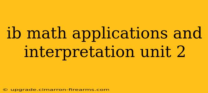 ib math applications and interpretation unit 2