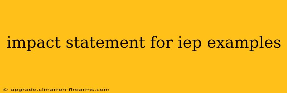 impact statement for iep examples