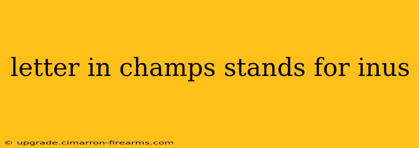 letter in champs stands for inus